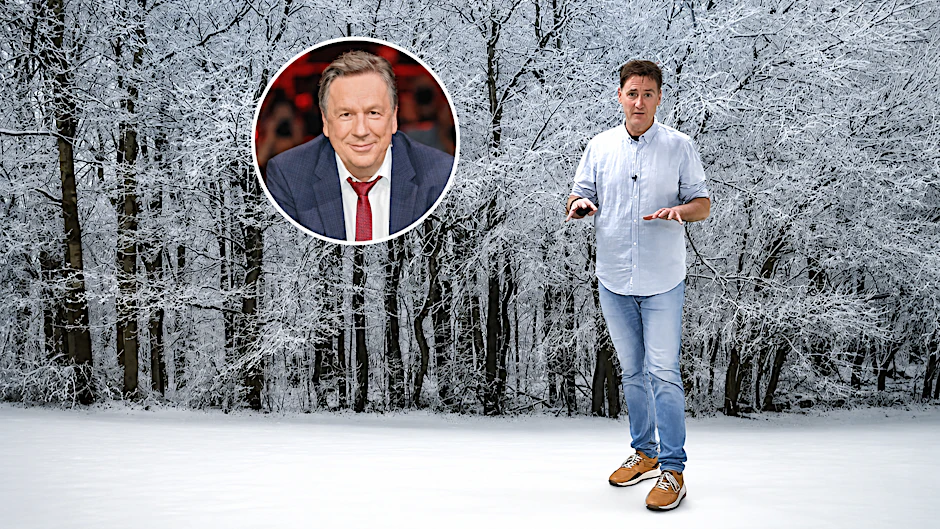 Meteorologe Dominik Jung (re.) kündigt Schnee an, Wetter-Konkurrent Jörg Kachelmann sagt: Es gibt keine Eisheiligen.