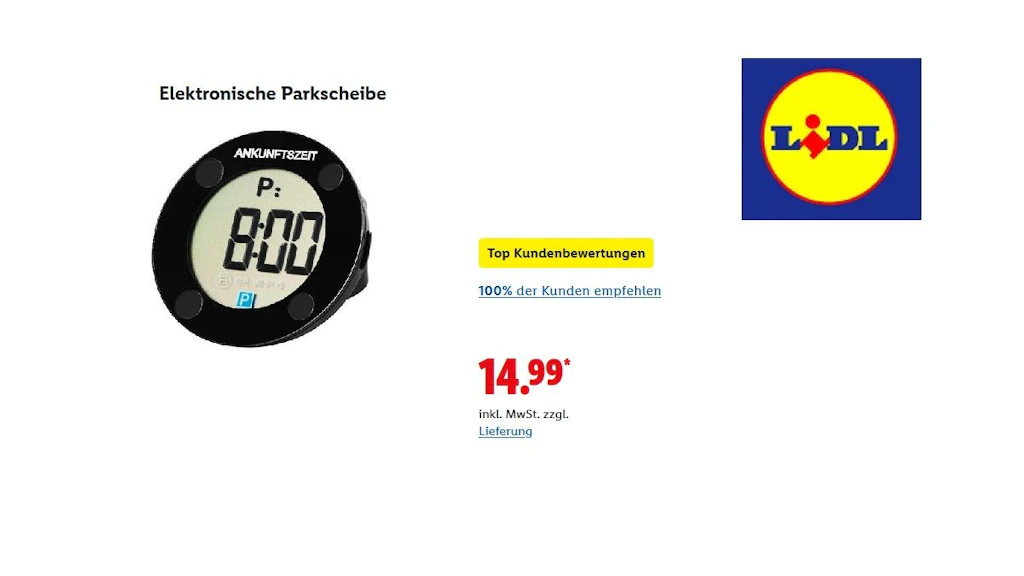 Elektronische Parkscheibe