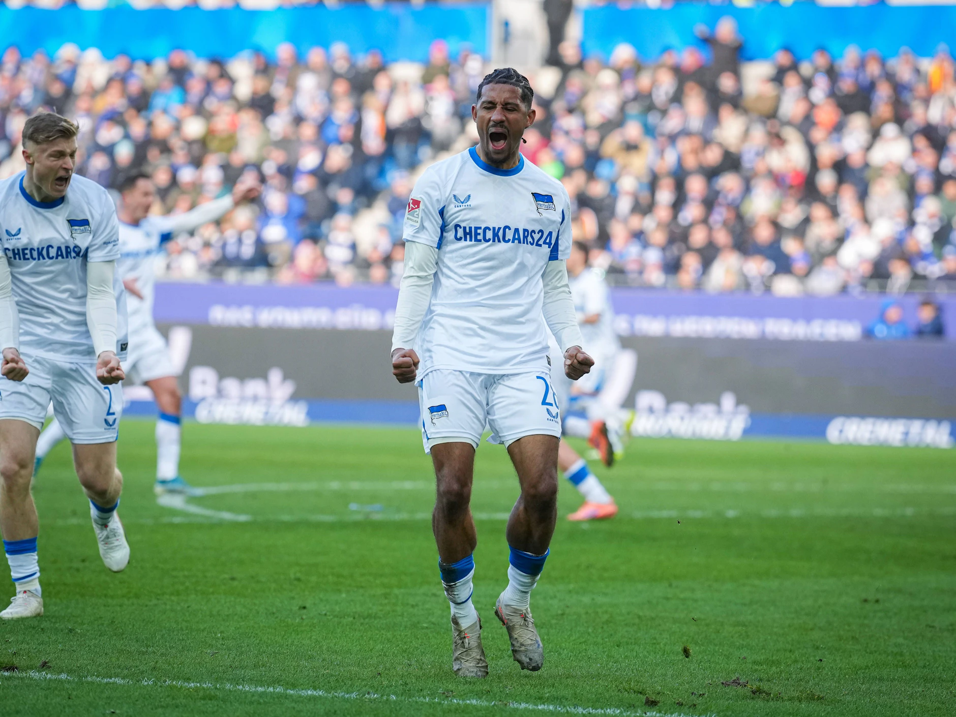 Jeremy Dudziak traf in der Rückrunde zum 2:2 für Hertha BSC beim Karlsruher SC und rettete einen Punkt.