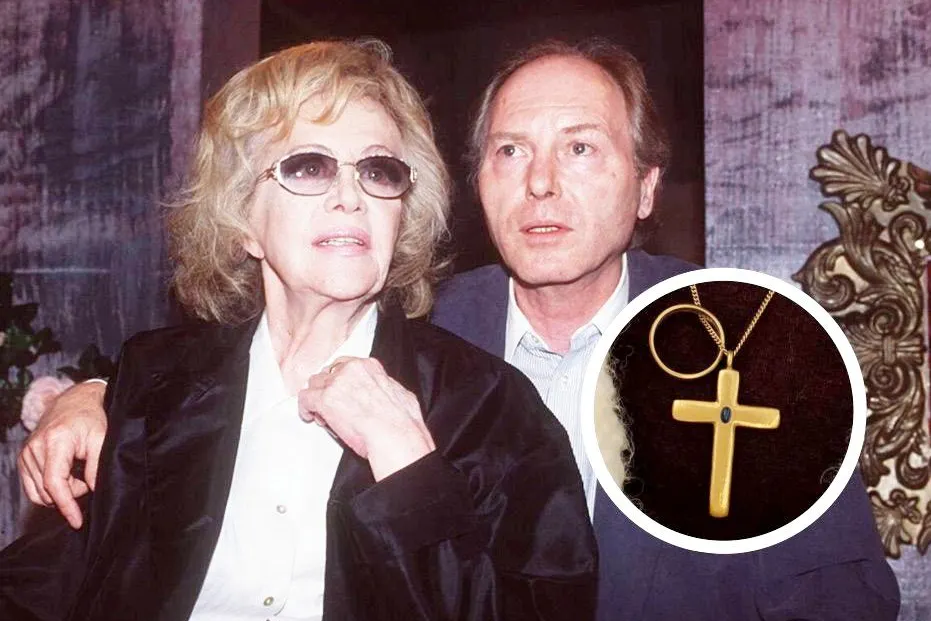 Hilde Knef (starb 2002) und ihr Mann Paul von Schell, aufgenommen 1996: 25 Jahre lang waren sie verheiratet. An einer Kette trägt er noch immer ihren Ehering und das goldene Kreuz, das sie ihm schenkte.