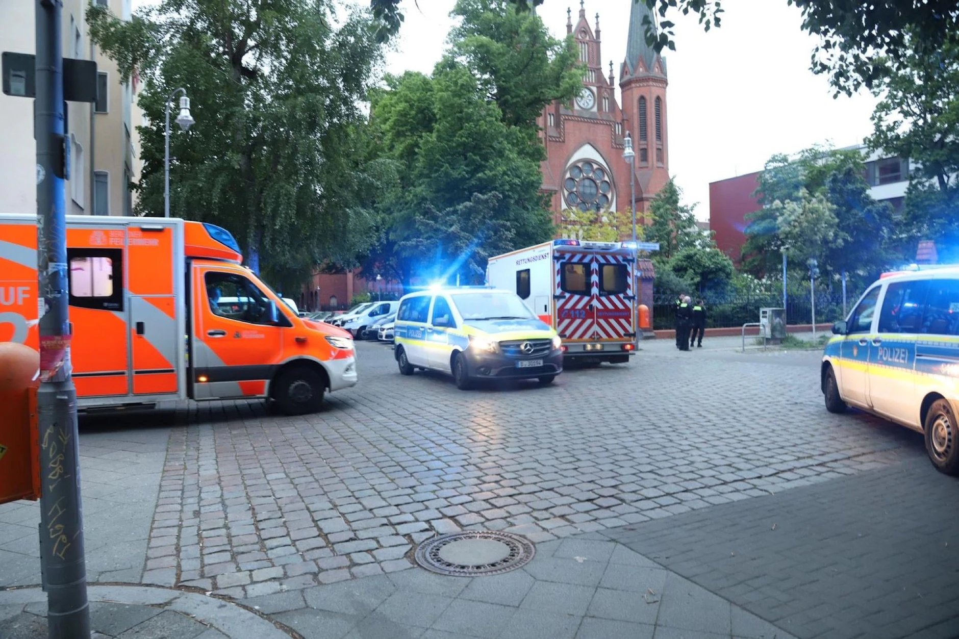  Unweit der St. Paulus Kirche in Moabit kam es am Montagabend zu einer Messerstecherei.