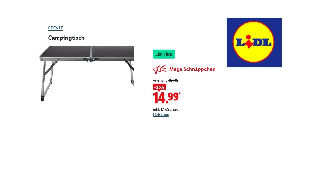 Crivit Campingtisch