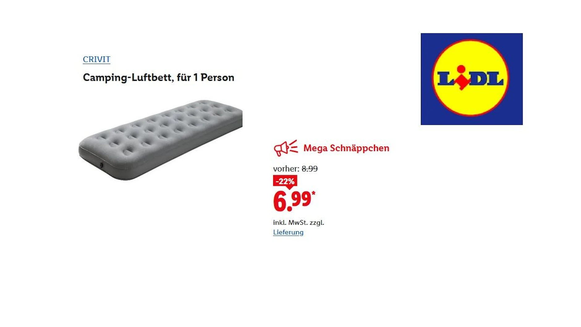 Crivit Camping Luftbett