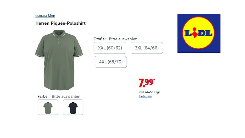 Esmara Herren Piqueé Poloshirt