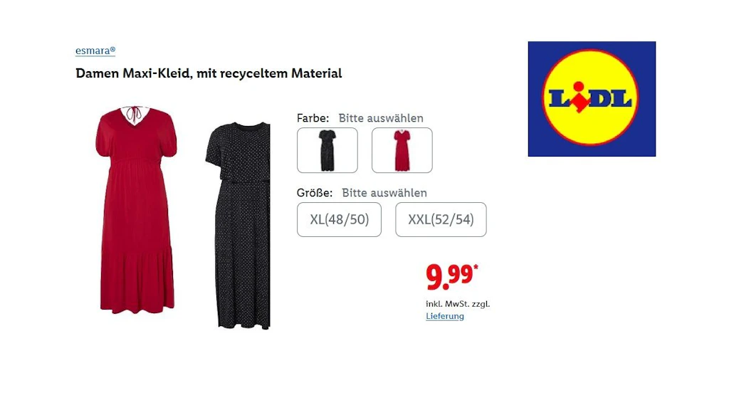 Esmara Damen Kleid mit recyceltem Material