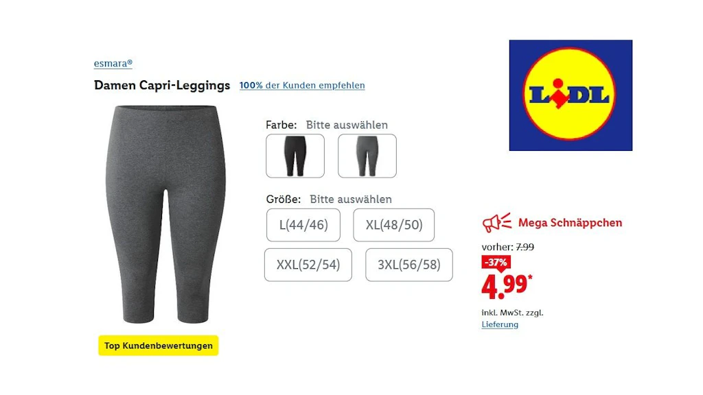 Esmara Damen Capri Leggings