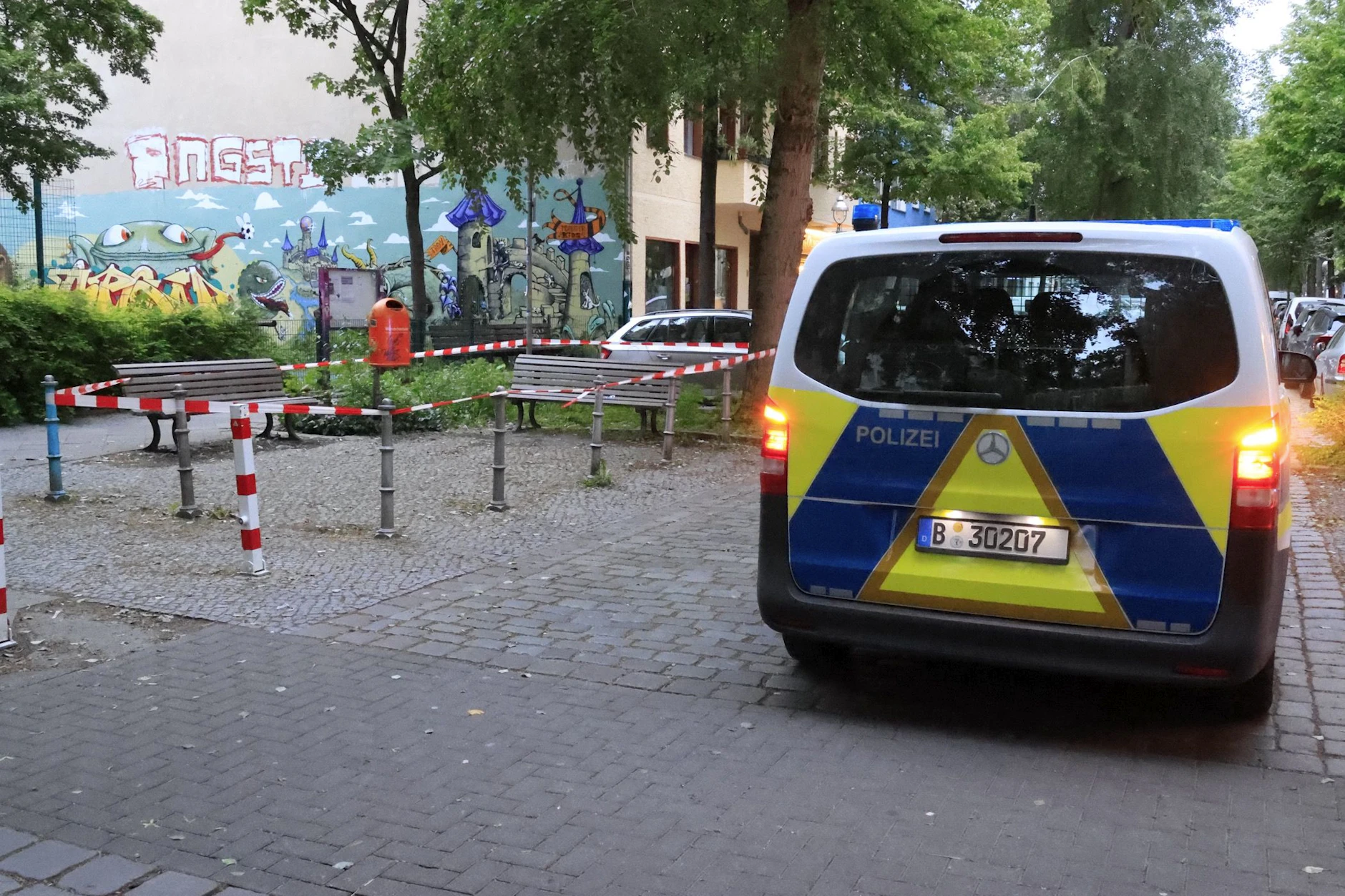 Eventuell der Tatort: Dieser Bereich wurde im Rahmen des Vorfalls von der Polizei abgesperrt.