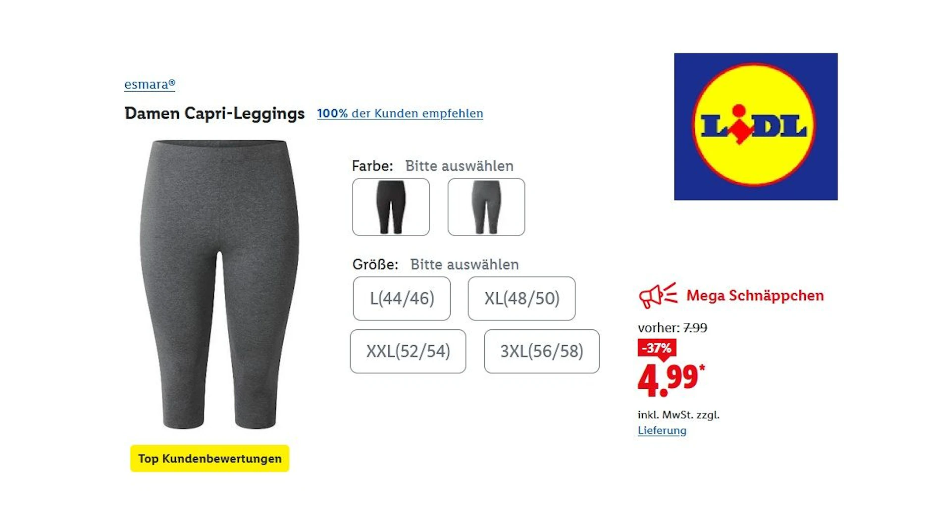 Esmara Damen Capri Leggings