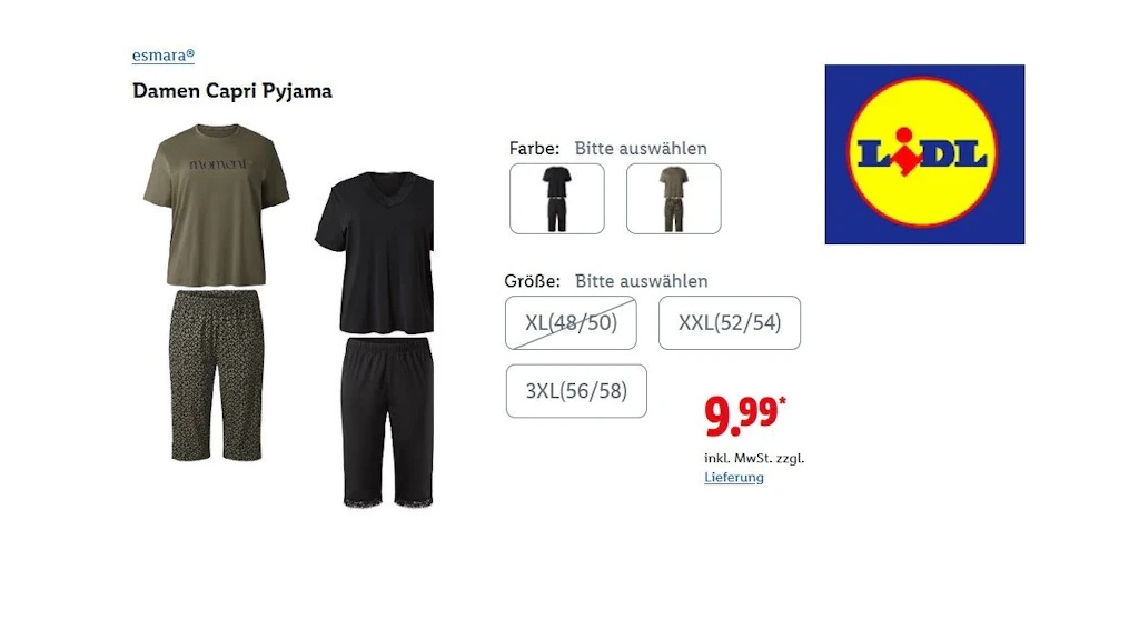 Esmara Damen Capri Pyjama