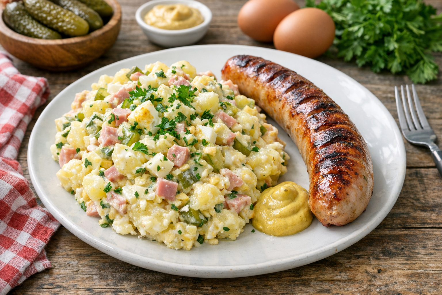 Omas Kartoffelsalat mit Mayonnaise: Klassiker zum Grillen am Herrentag