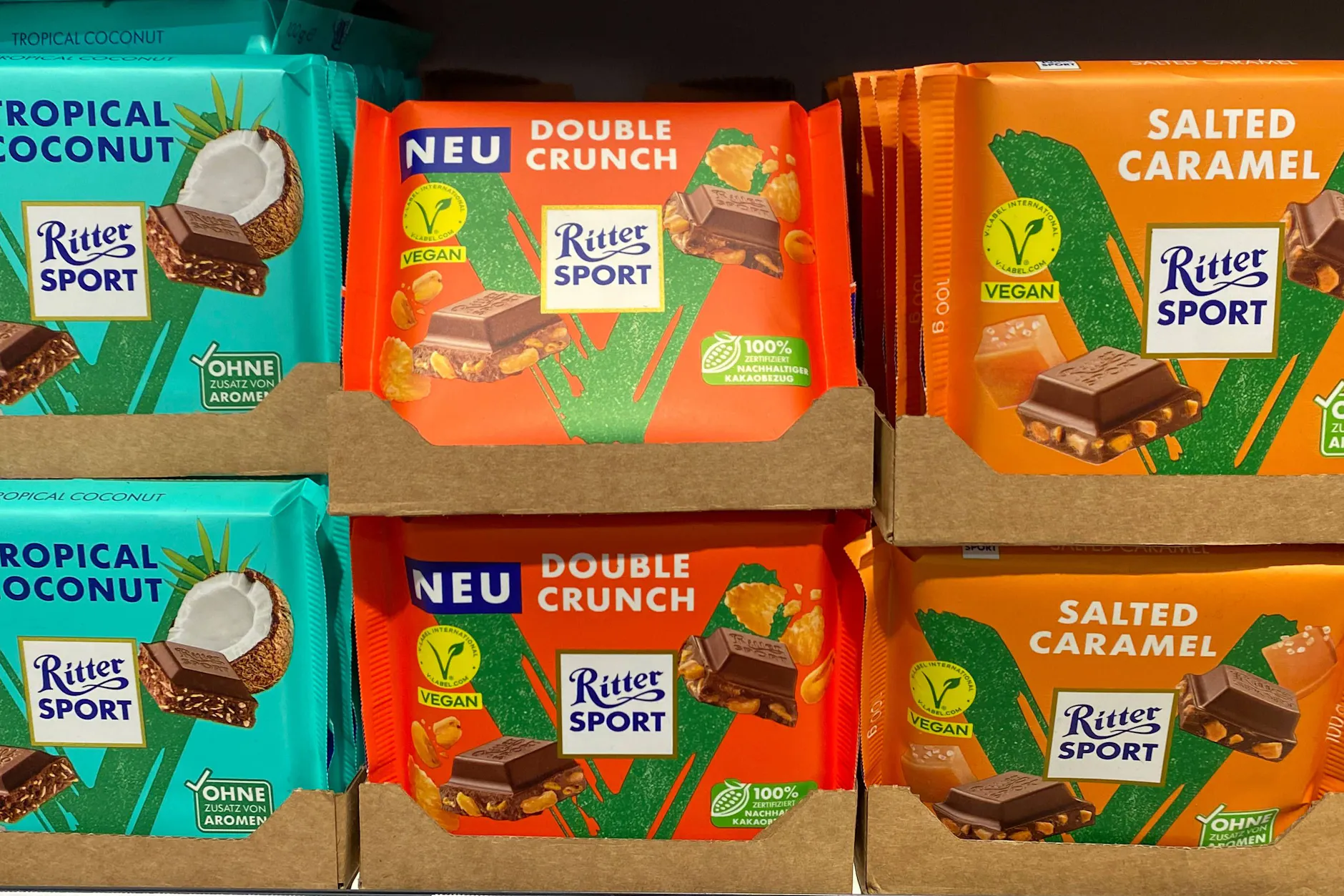 Schokoladenhersteller Ritter Sport hat ebenfalls seine Packungsgrößen geändert und steht deshalb in der Kritik.
