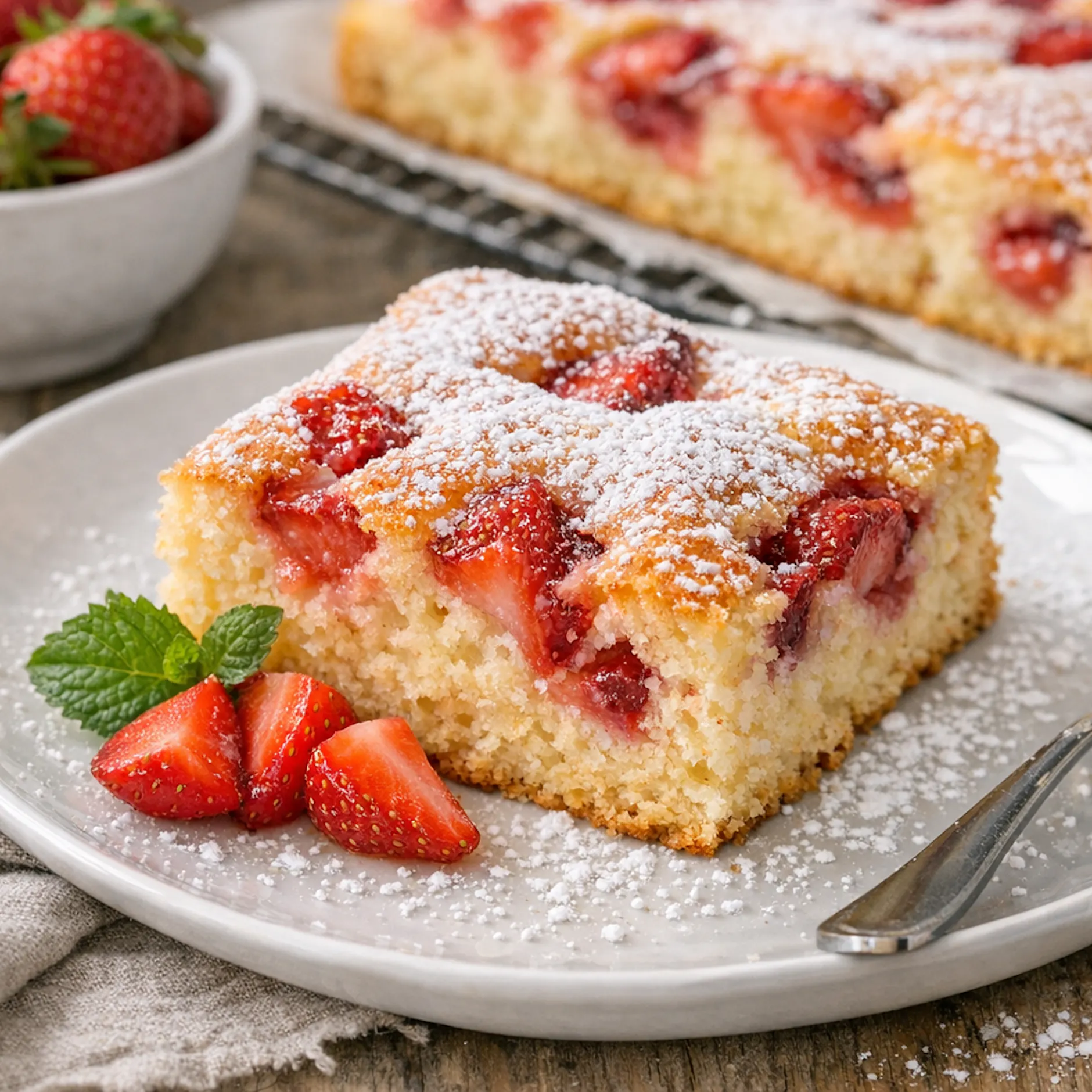Der schnellste Erdbeerkuchen vom Blech: Süß, saftig, unwiderstehlich