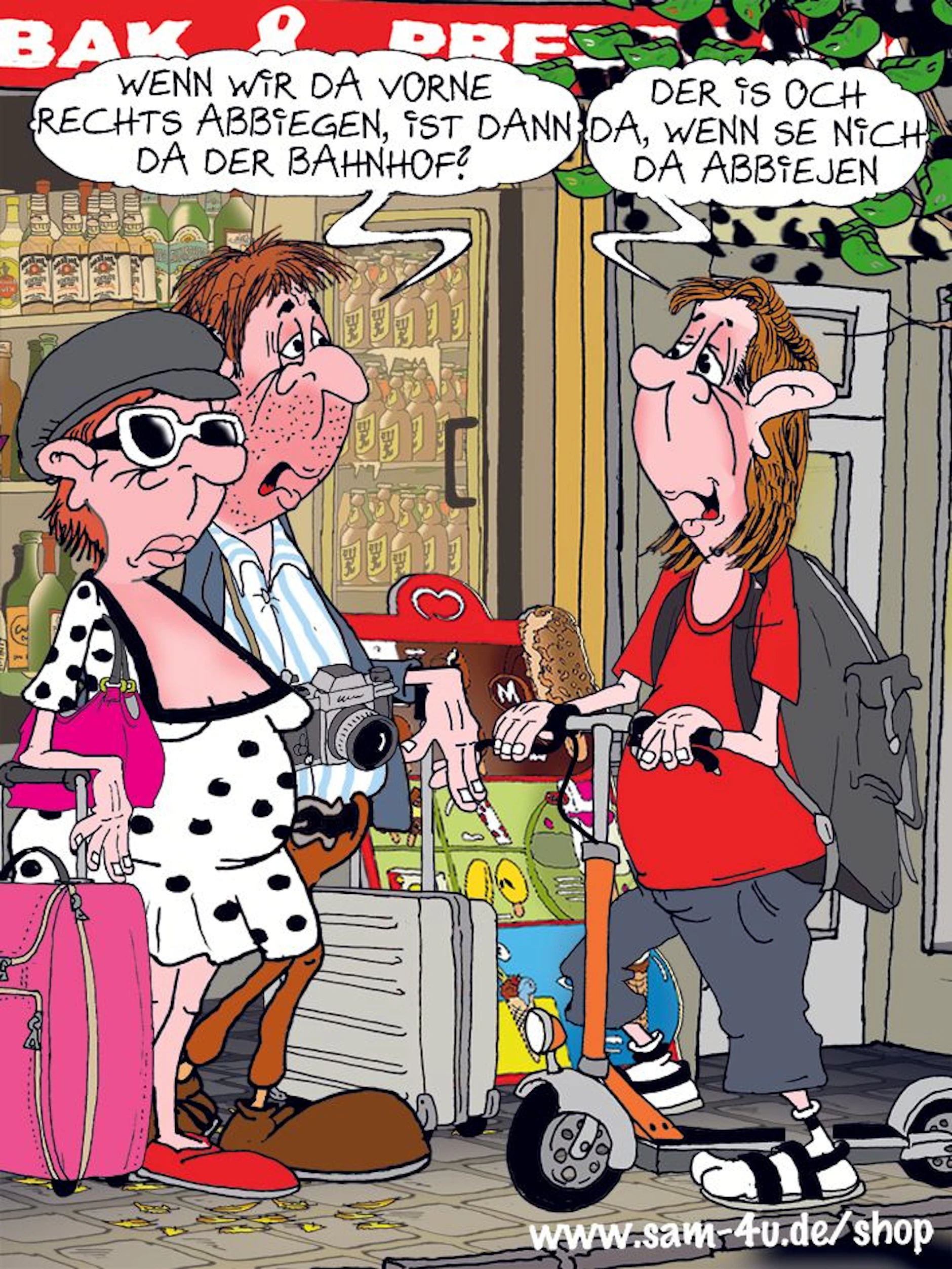 Der Cartoon des Tages kommt jeden Tag von unserem Zeichner Sam Paff. Genießen Sie mit seinem besonderen Berliner Humor den Start in den Tag!