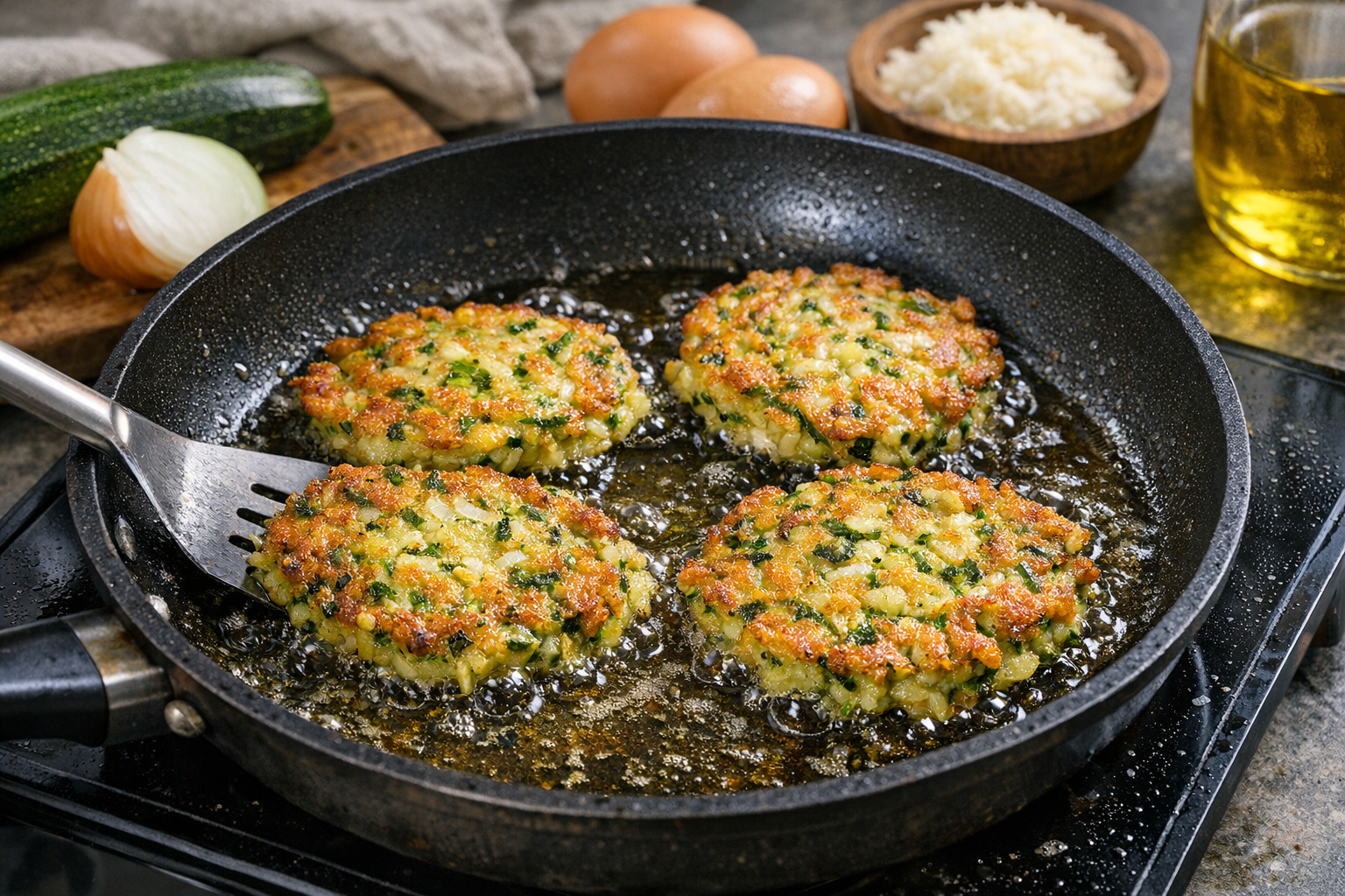 Leckere Zucchinipuffer: Leichte, leckere Sommerküche zum Abnehmen