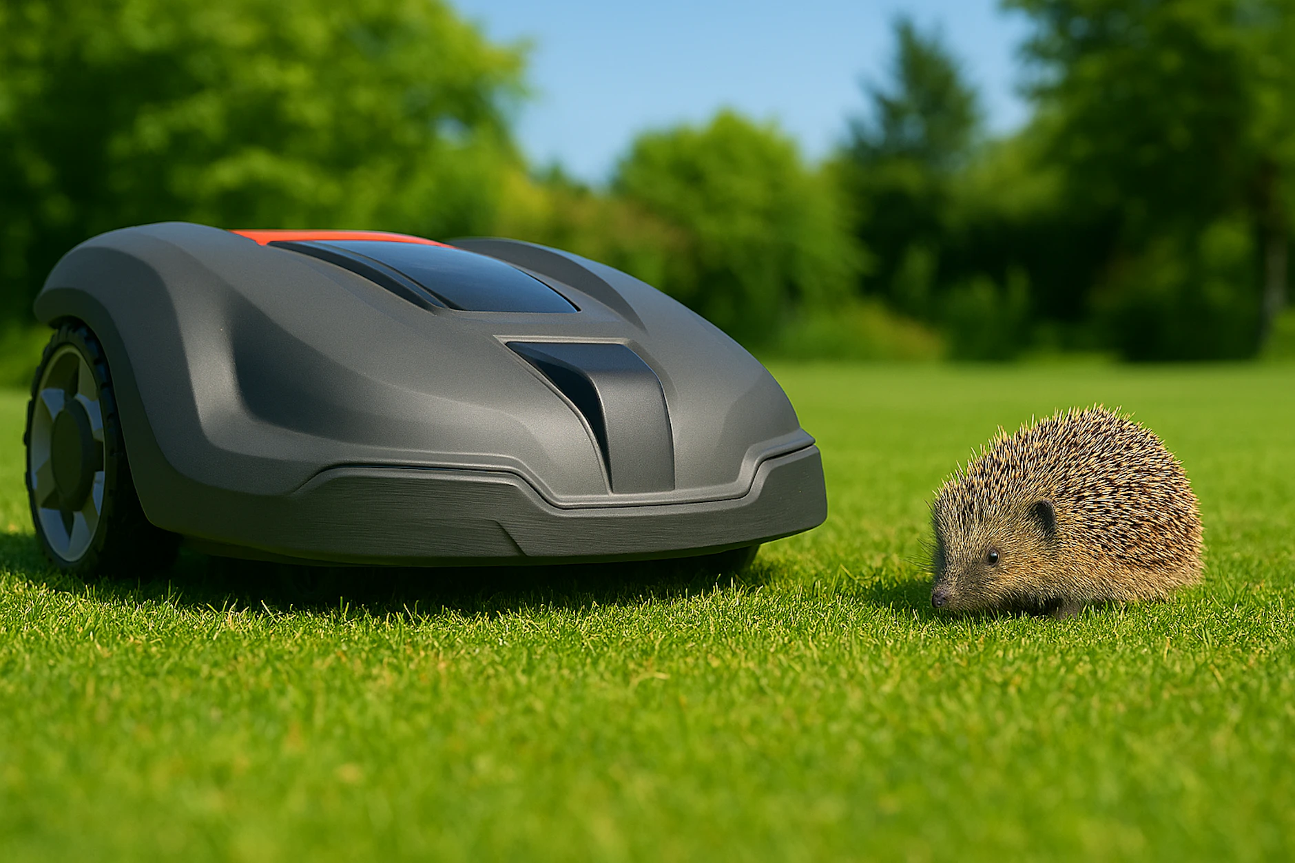 Mähroboter sind praktisch, aber sie können Igel nicht erkennen. Das macht sie zur tödlichen Gefahr für Igel.