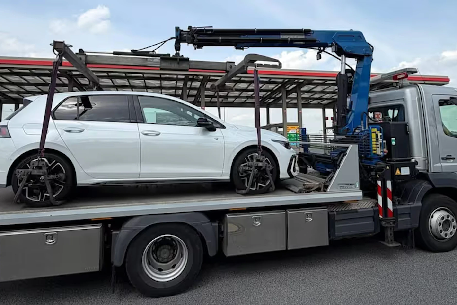 Das Auto des Rasers ist beschlagnahmt worden.