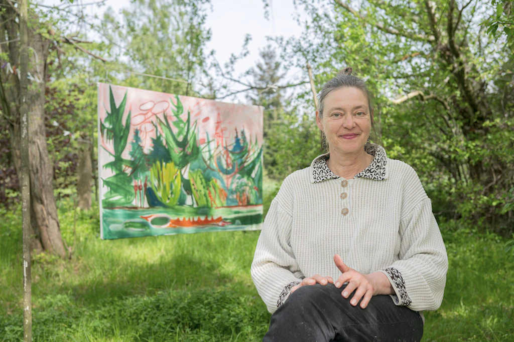 Künstlerhof Kunath: Über die Leinwände wandert der Blick weiter in die Natur