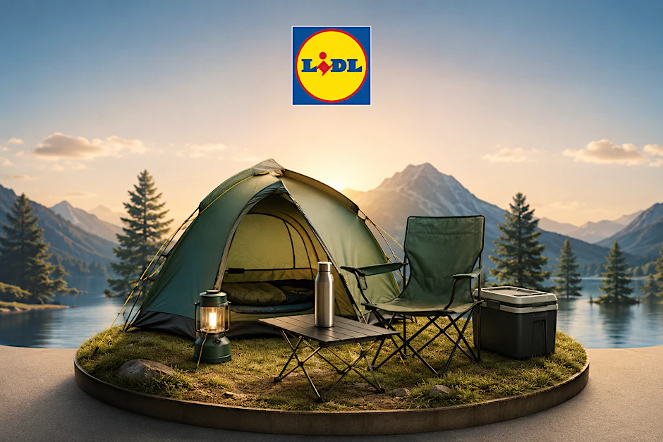 Camping mit Lidl – dazu Solarstrom, Bettwaren und Fashion im XL-Format