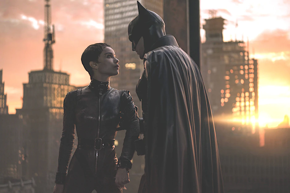 Zoe Kravitz und Robert Pattinson in „The Batman“ (2022).