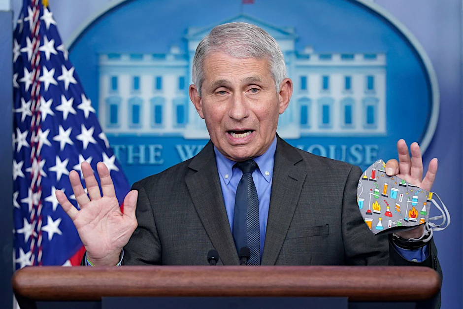 Anthony Fauci, früherer Direktor des Nationalen Instituts für Infektionskrankheiten der USA, während einer Pressekonferenz im Weißen Haus