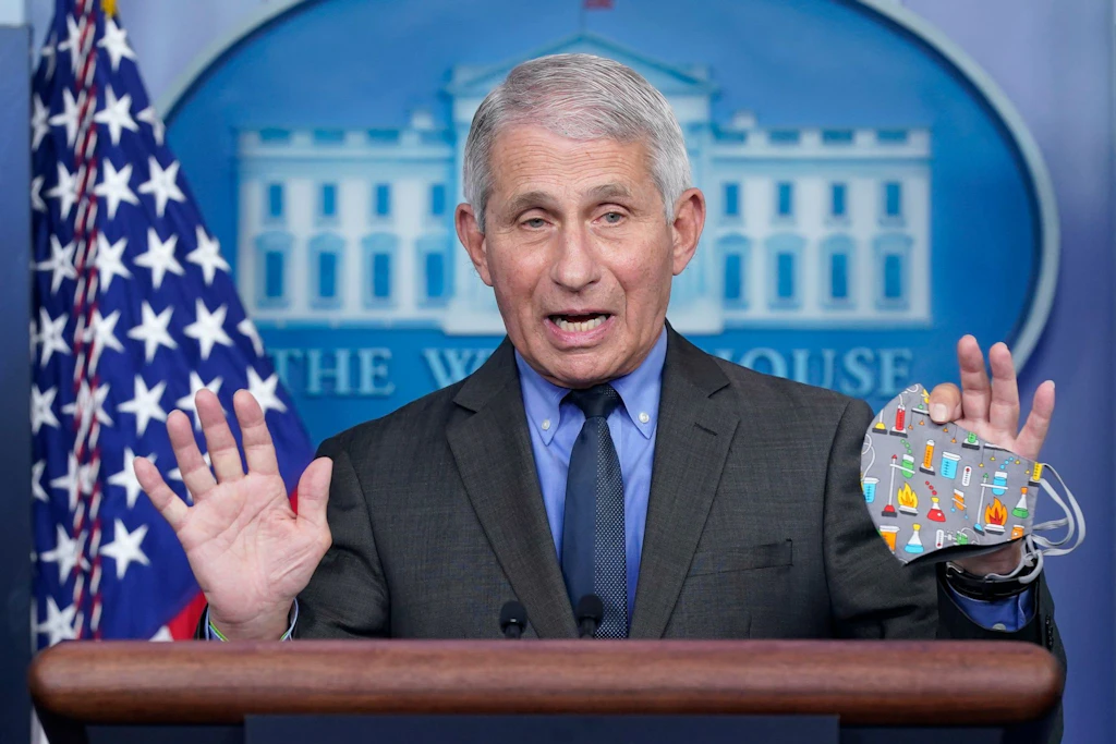 Anthony Fauci, früherer Direktor des Nationalen Instituts für Infektionskrankheiten der USA, während einer Pressekonferenz im Weißen Haus