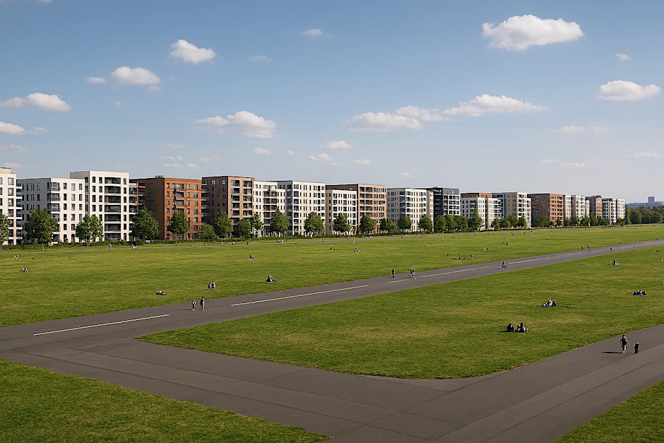 Wohnbebauung am Rand, so könnte es am Tempelhofer Feld eines Tages aussehen.