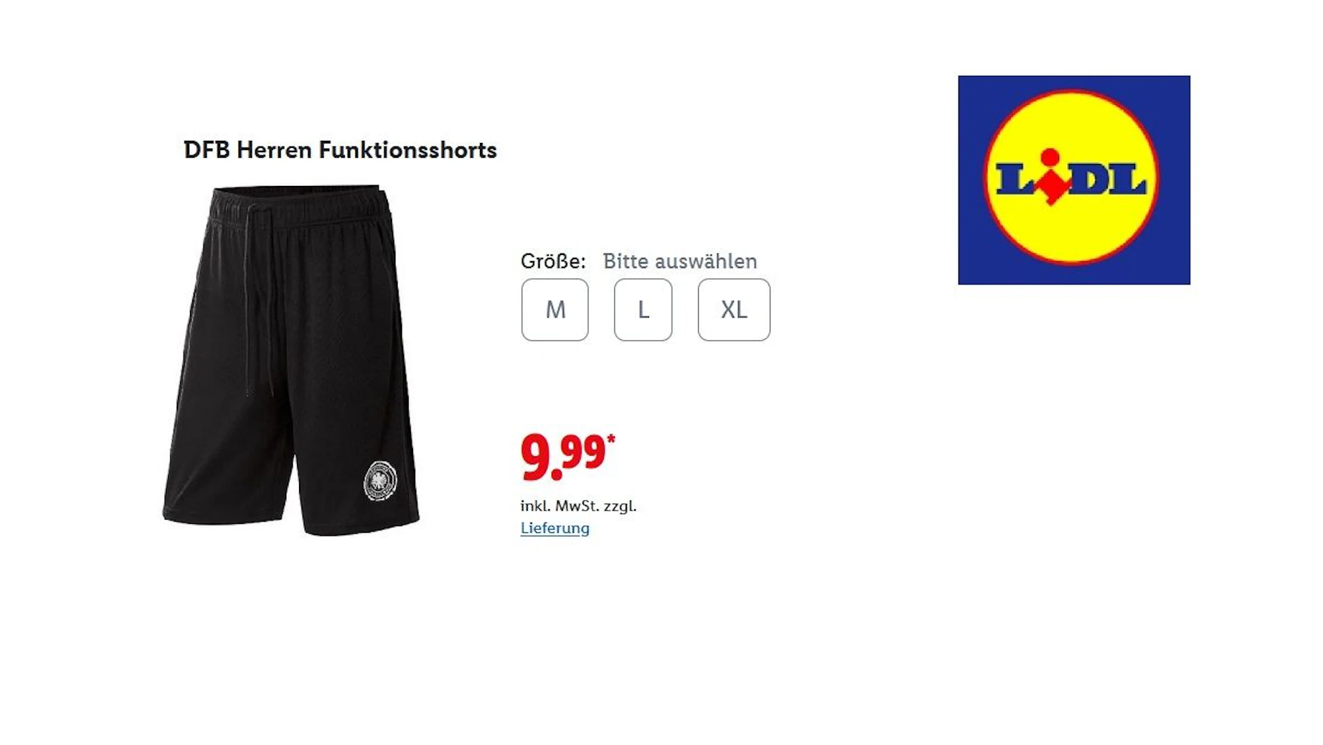 DFB Herren Funktionsshorts