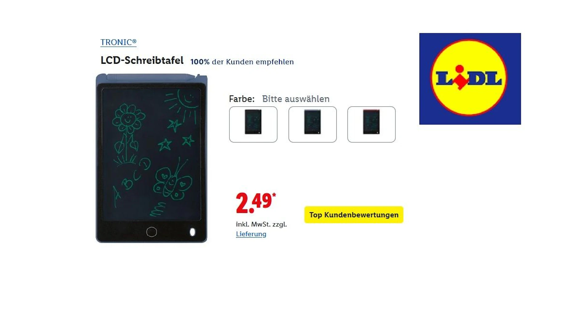 LCD Schreibtafel