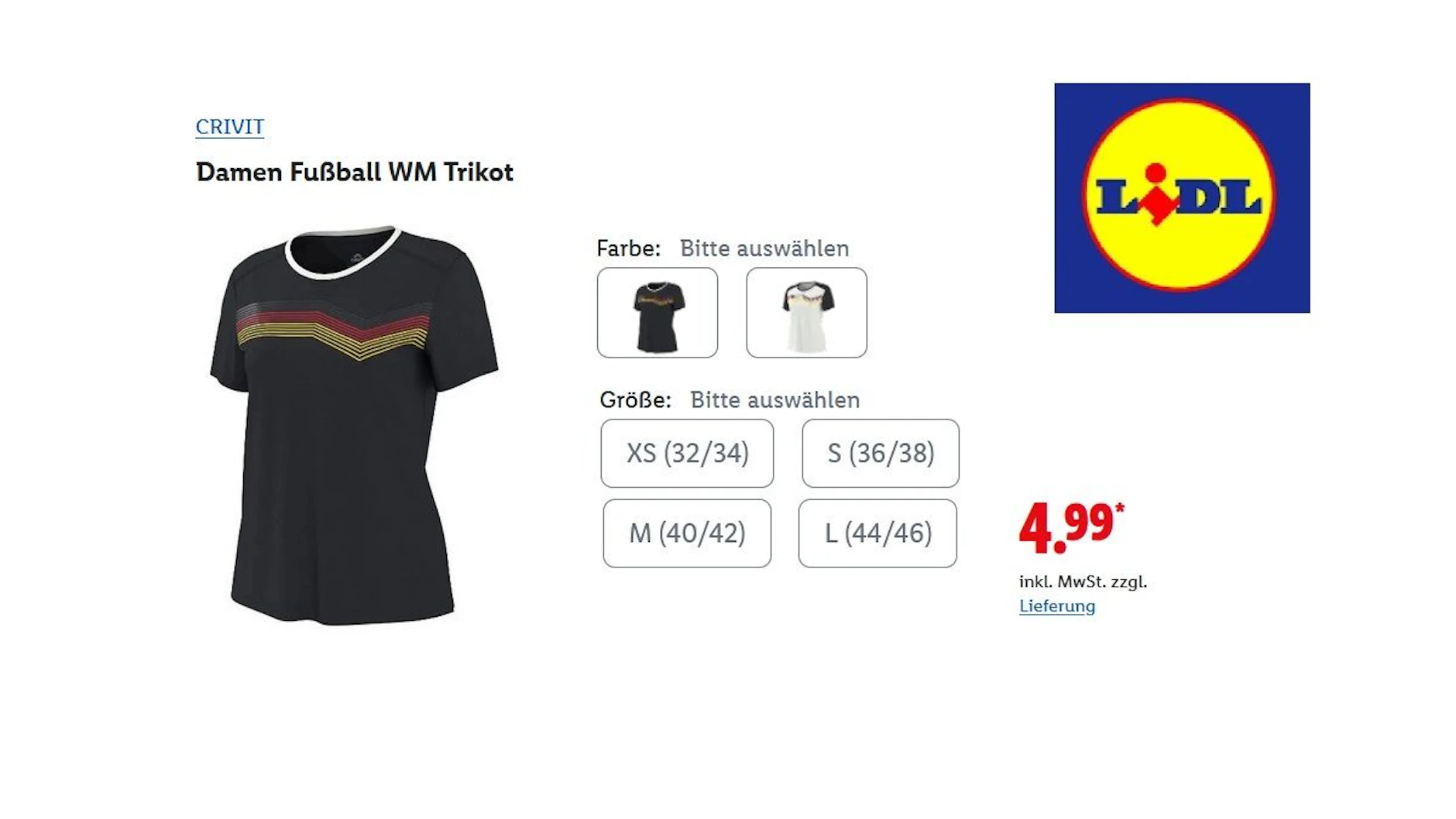 Damen Fußball WM Trikot