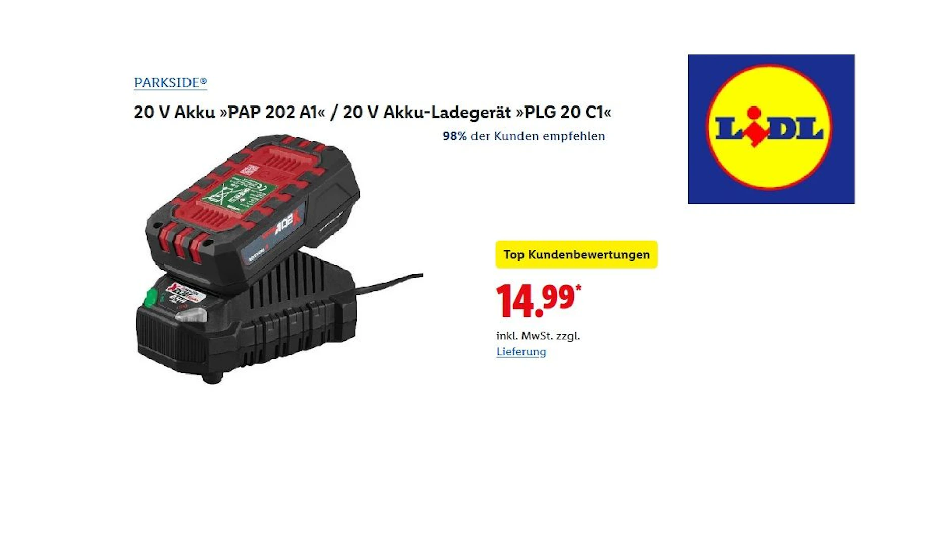 PARKSIDE Akku Ladegerät