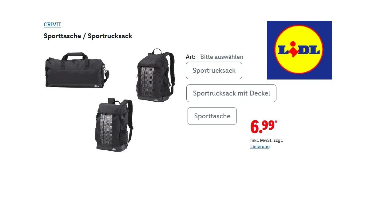 CRIVIT Sporttasche