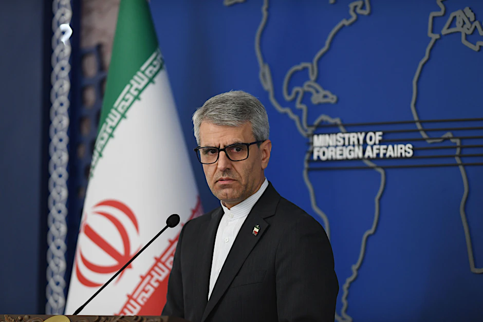 Ismail Baghai, Sprecher des iranischen Außenministeriums, wirft Bundeskanzler Merz „Heuchelei“ vor.