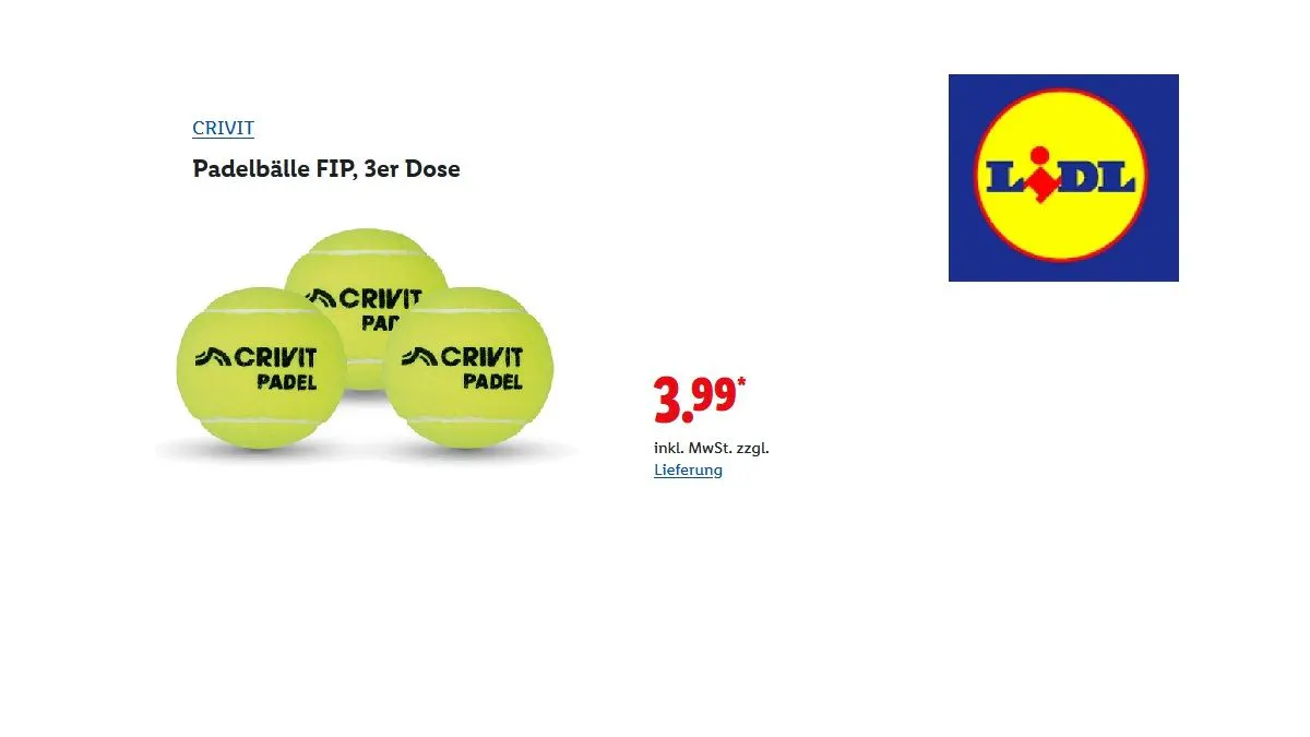 CRIVIT Padelbälle