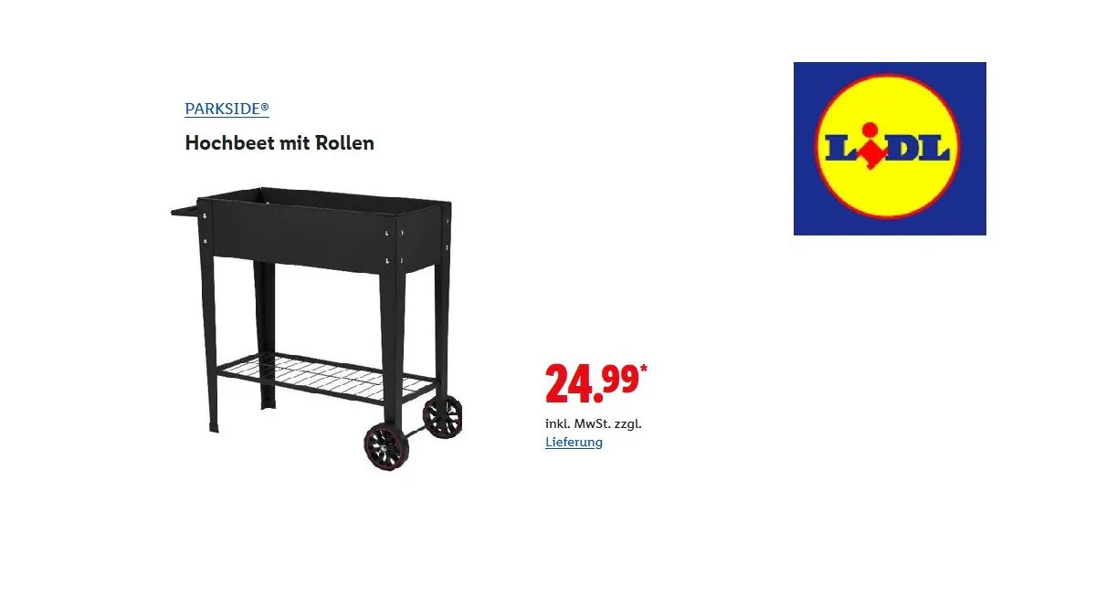 PARKSIDE Hochbeet mit Rollen