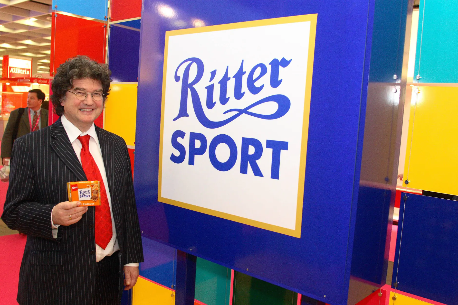 Gründer Alfred T. Ritter vor 19 Jahren auf der Internationalen Süßwarenmesse in Köln.
