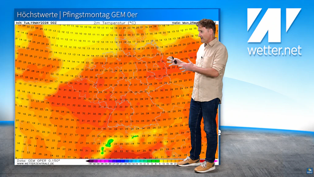 34‑Grad‑Pfingsten! Und El Niño sorgt für die nächste Wetter‑Wende