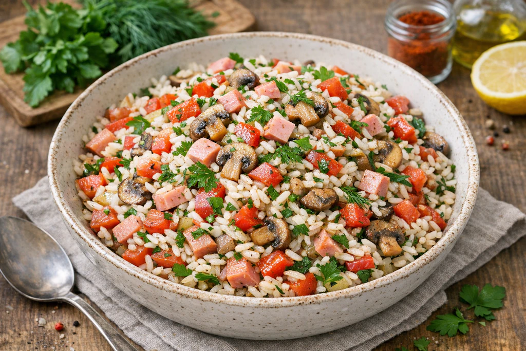 Der Reissalat überzeugt mit einfacher Zubereitung und richtig leckeren Zutaten. Er ist die perfekte Alternative zu Nudel- und Kartoffelsalat.