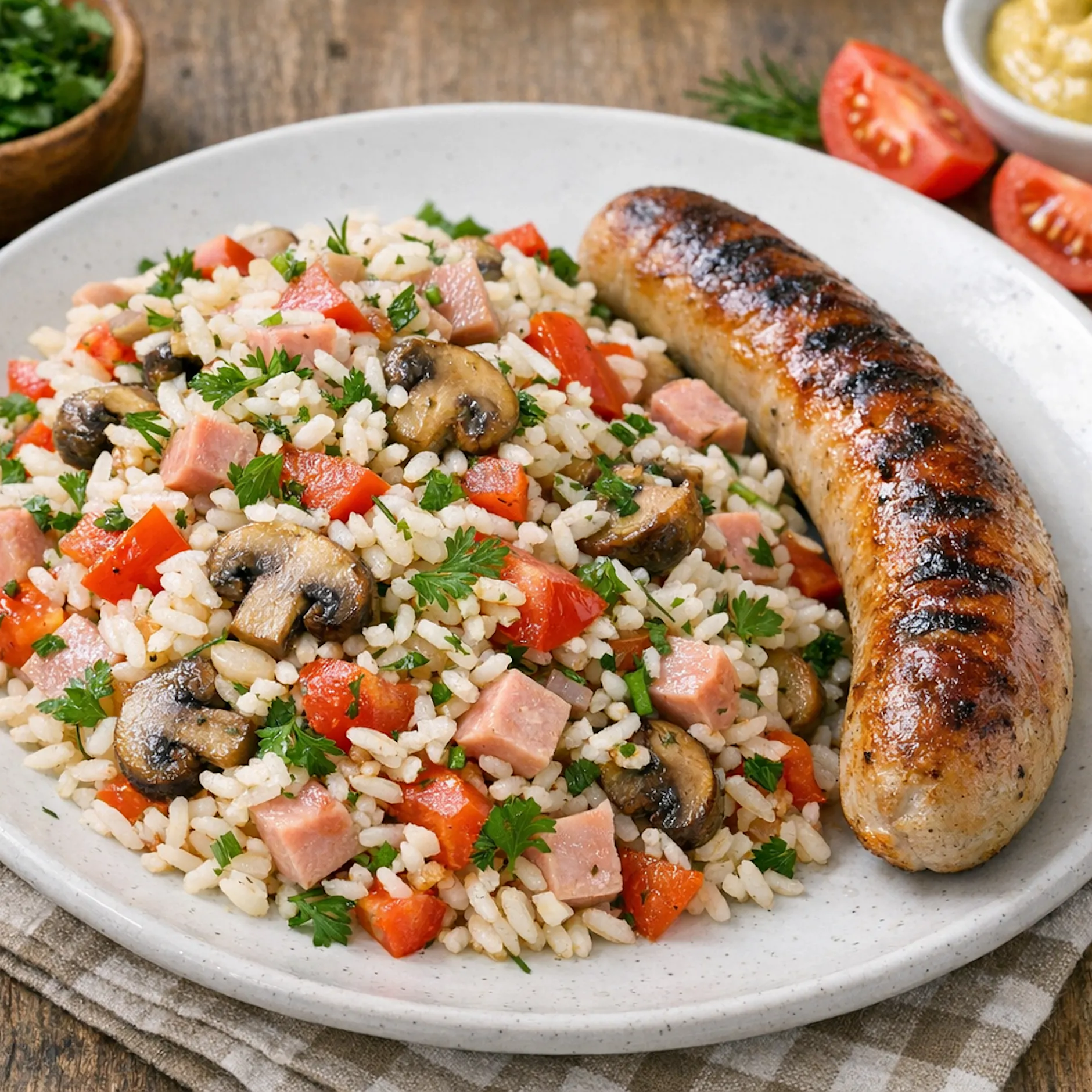 Reissalat nach DDR-Art: Leichter Sommergenuss mit Schinken