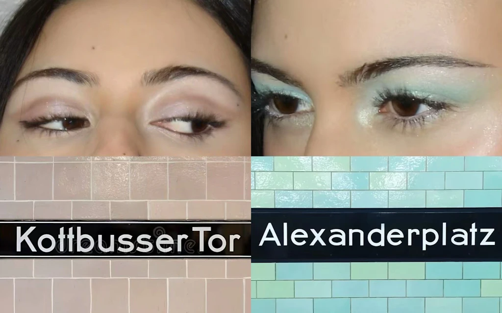 Augen wie Alexanderplatz: Berlinerin begeistert mit BVG-inspiriertem Make-up