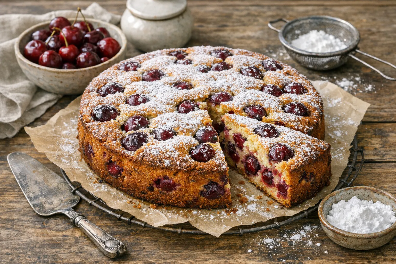 Der Blankenhainer Kirschkuchen ist schnell gemacht, die Kirschen machen den Rührkuchen saftig und lecker. Mit etwas Puderzucker verleihen Sie der leckerei den letzten Schliff!