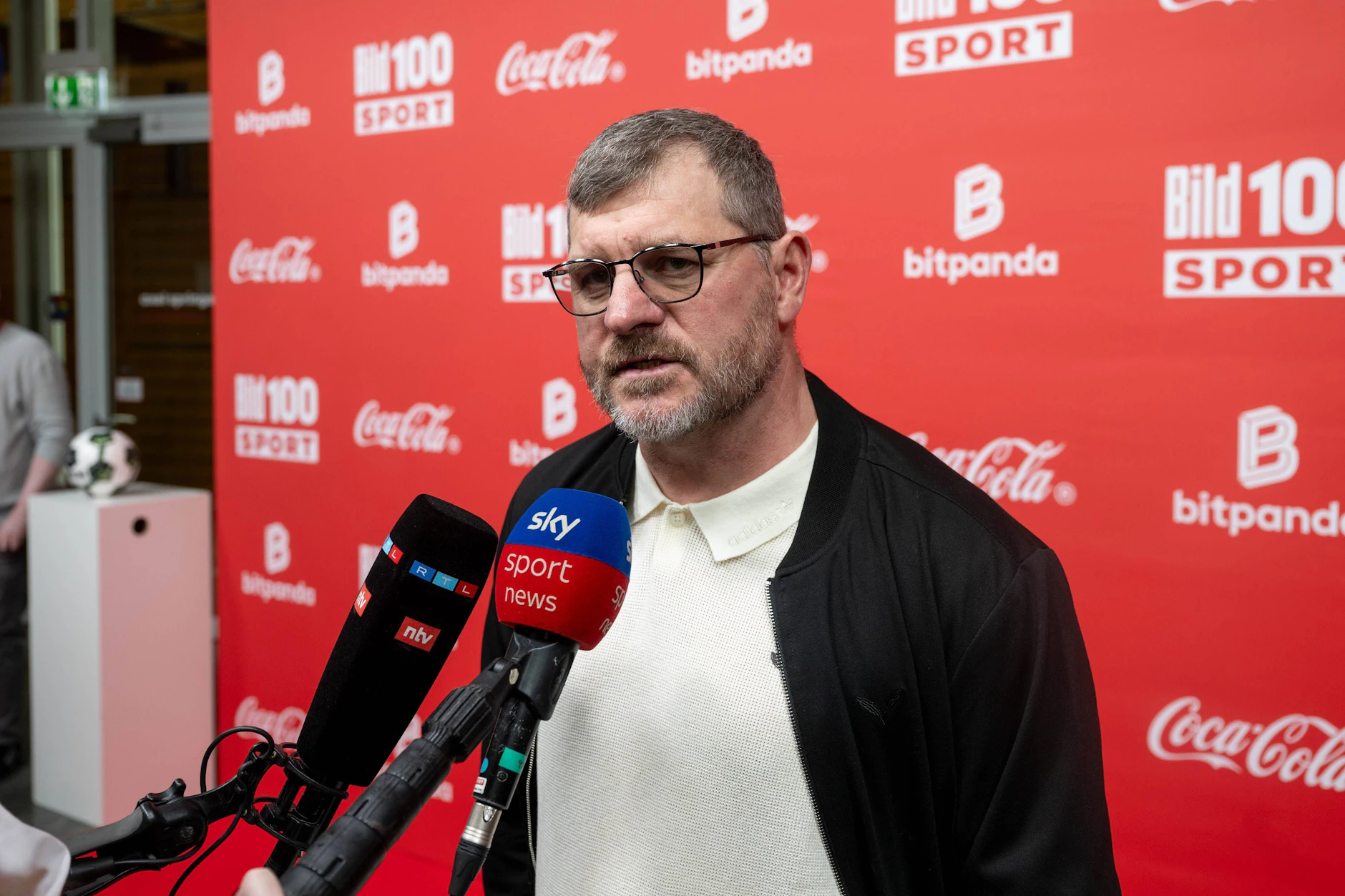 Ex-Union-Trainer Steffen Baumgart war am Freitag zu Gast im Axel-Springer-Haus.