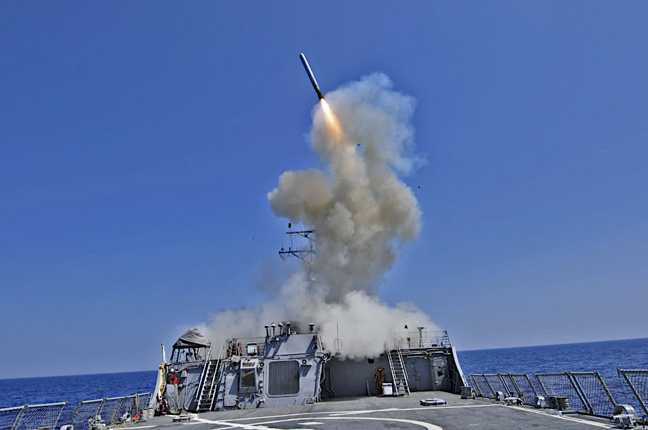 Ein US-Zerstörer beim Start eines Tomahawk-Marschflugkörpers: Vergleichbare Langstreckenfähigkeiten stehen im Zentrum der deutsch-britischen Rüstungspläne.