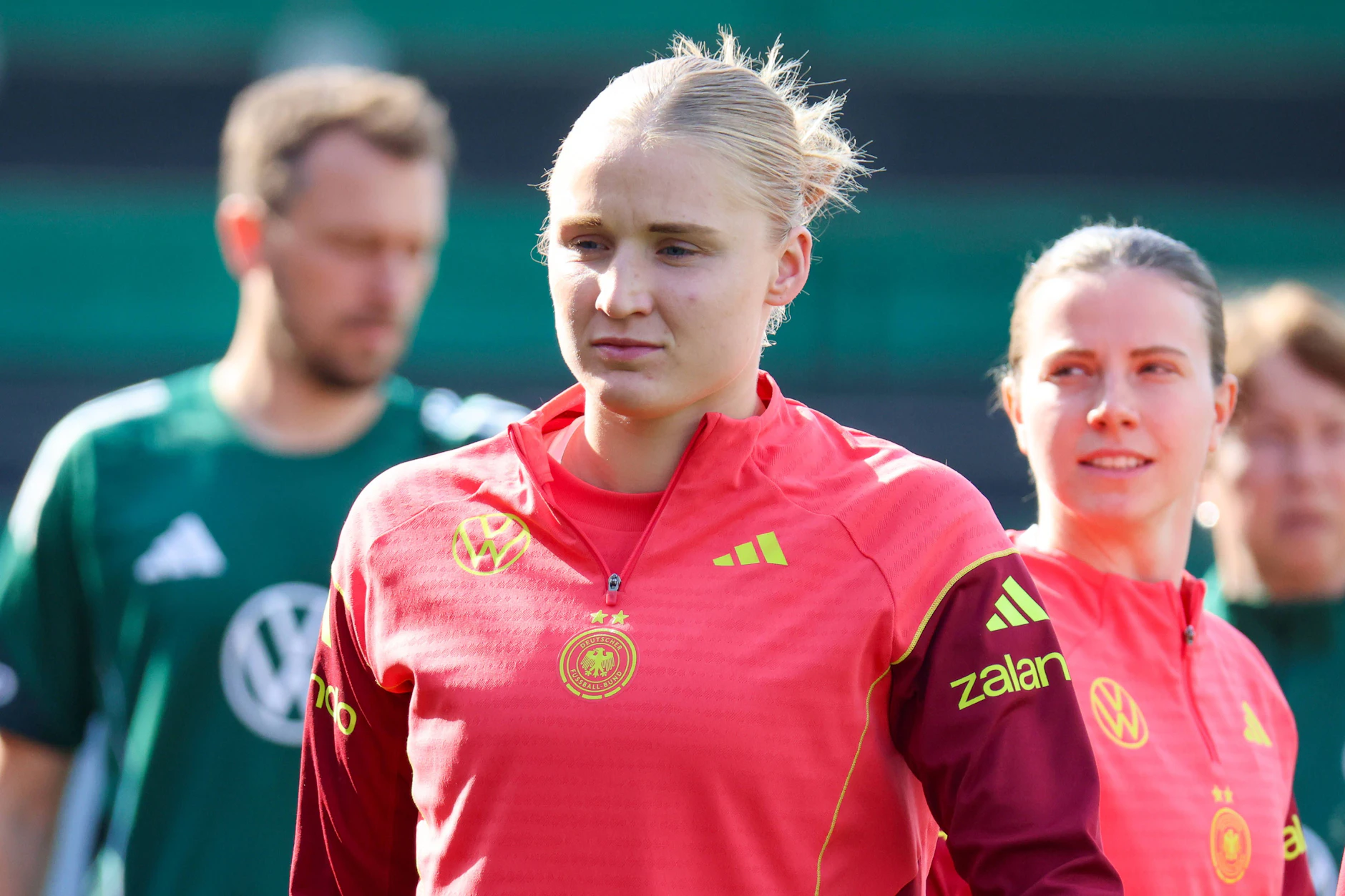 Ist sie das nächste Transferziel des 1. FC Union Berlin? Nationalspielerin Jella Veit soll vor einem Wechsel von Eintracht Frankfurt nach Köpenick stehen.