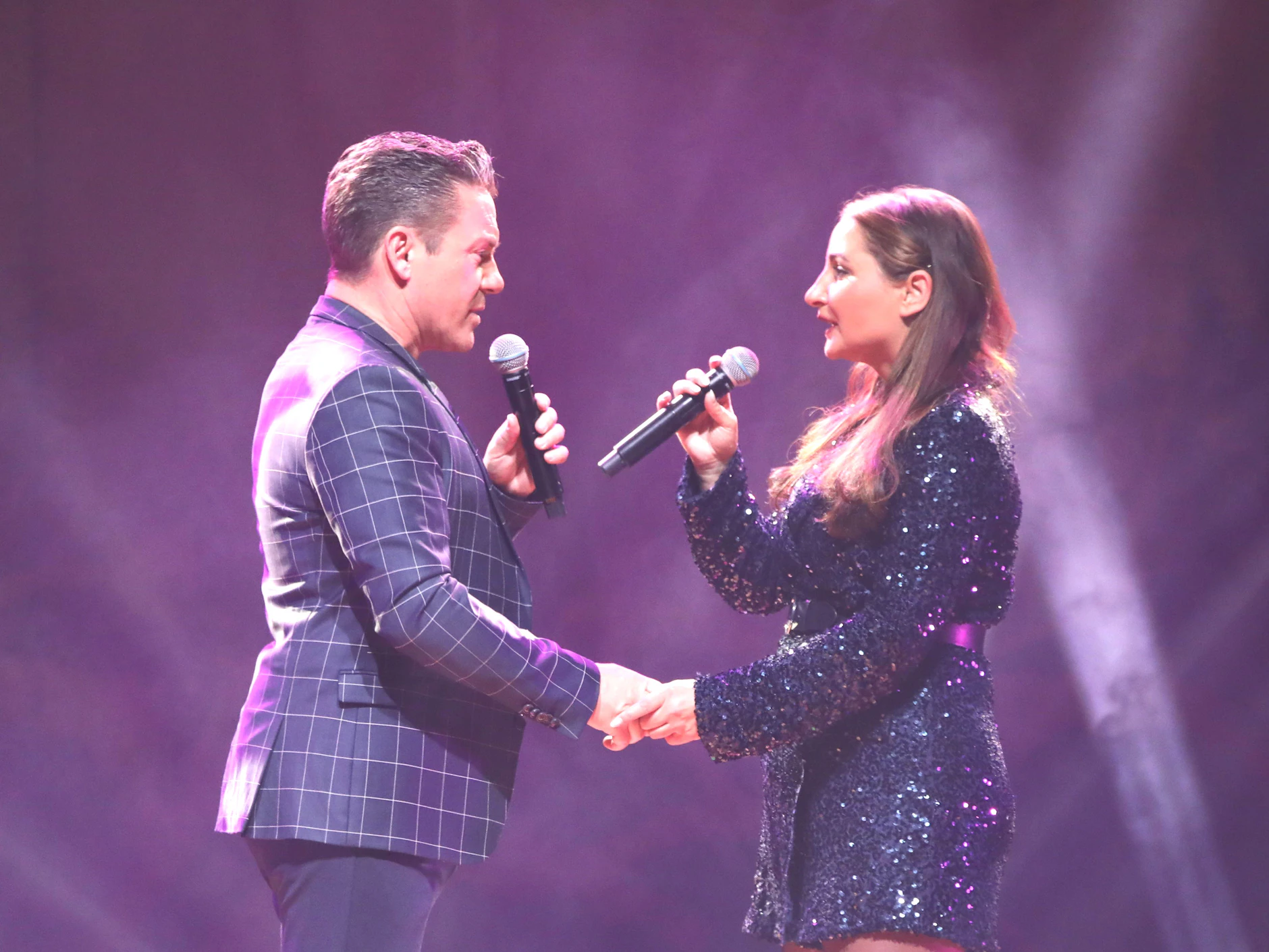 Im März gemeinsam auf der Bühne: Stefan Mross und Eva Luginger bei der Jubiläumstournee von „Immer wieder sonntags“ in der Meistersingerhalle in Nürnberg.