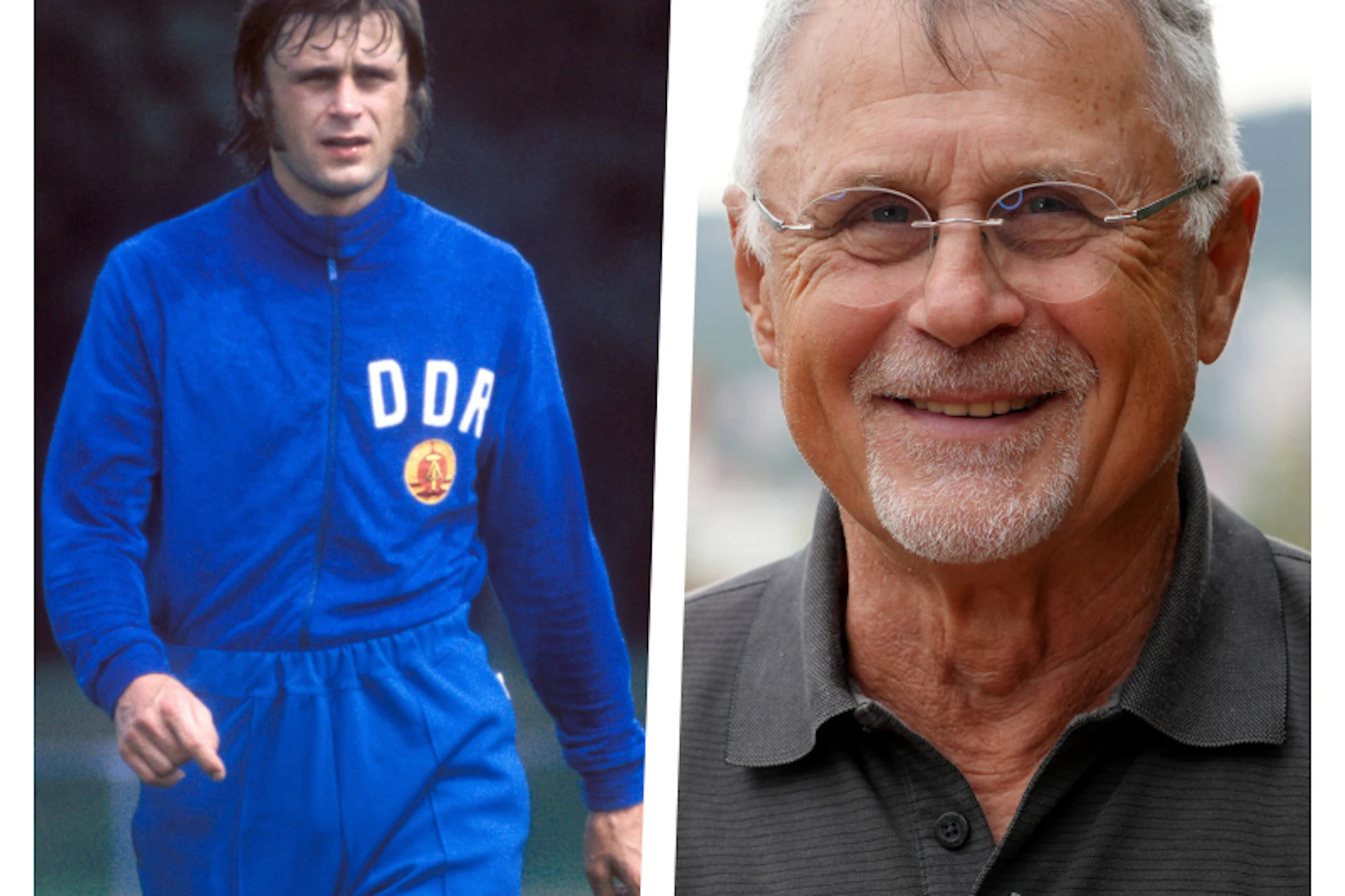 Lothar Kurbjuweit (l.) während der WM 1974. Heute (r.) lebt er in Berlin.