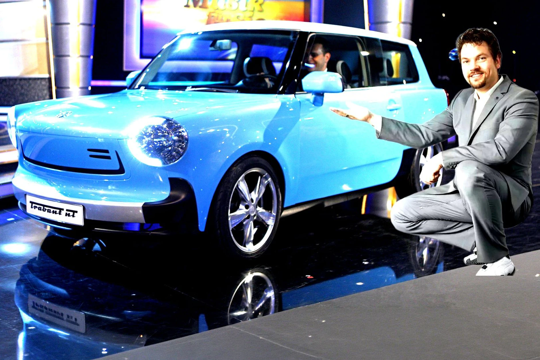 Seine Idee vom neuen Trabi wird wieder aufgefrischt. Designer Nils Poschwatta will den E-Trabi selber bauen, wenn sich starke Partner finden.