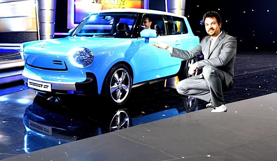 Seine Idee vom neuen Trabi wird wieder aufgefrischt. Designer Nils Poschwatta will den E-Trabi selber bauen, wenn sich starke Partner finden.