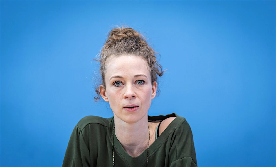 Die Vorsitzende des Vereins Sanktionsfrei, Helena Steinhaus