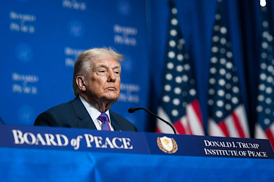 US-Präsident Donald Trump beim Board of Peace – nach großen Worten, folgten wenig Taten. 