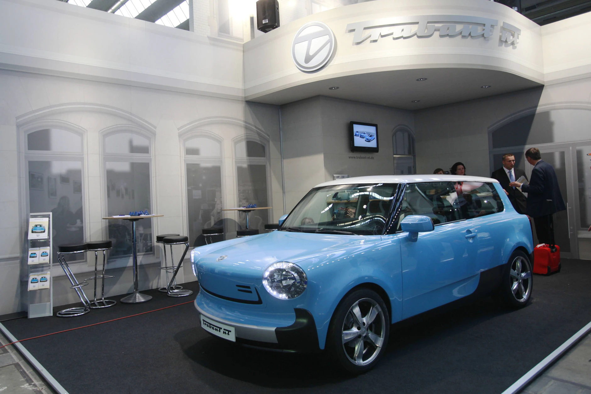 Der Trabant NT: Auf der Automesse IAA in Frankfurt/Main wurde der Prototyp eines E-Trabis vorgestellt. Seine Entwickler würde ihn gerne in Serie bauen lassen.